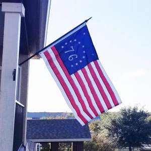 ธงชาติอเมริกันปักลายสองด้าน ขนาด 3x5 ฟุต รุ่น Bennington 76 Betsy Ross ทนทาน ปี 1776 ลาย 13 ดาว สำหรับใช้งานกลางแจ้ง - Product Image 1