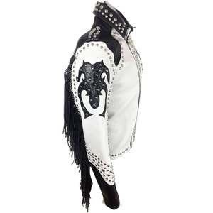 Chaqueta de Cuero y Lona Estilo Punk Rock Vintage para Hombre, Chaqueta Acolchada de Invierno Personalizada con Logotipo Frontal, Transpirable, Alta Calidad, MOQ Bajo 2026 - Product Image 5