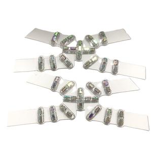 Venta directa de fábrica de accesorios auxiliares para la parte superior de sandalias y pantuflas de TPU con pedrería. - Product Image 1