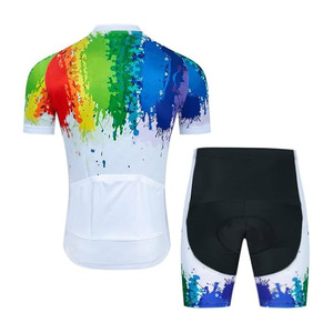 Conjunto de Jersey de Ciclismo de alta calidad para hombre, pantalones cortos con pechera acolchados en 3D, mallas de secado rápido, Top transpirable, traje de Ciclismo de manga corta personalizado - Product Image 4