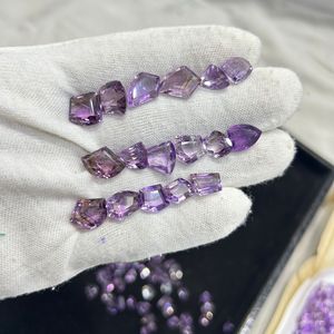 Piedra de corte de piedras preciosas de amatista púrpura natural, piedras preciosas sueltas ovaladas facetadas de grado AAA de amatista Africana genuina, 7mm x 5mm de todos los tamaños - Product Image 4