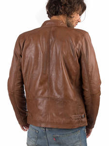 2025 nouveaux hommes personnalité hiver mode noir hommes en cuir pur col montant décontracté vestes en cuir - Product Image 5