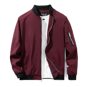 . Blouson aviateur pour homme, tissu léger et respirant, fermeture à glissière sur le devant, parfait pour la marche, la randonnée, la gym et les tenues décontractées quotidiennes - Product Image 3