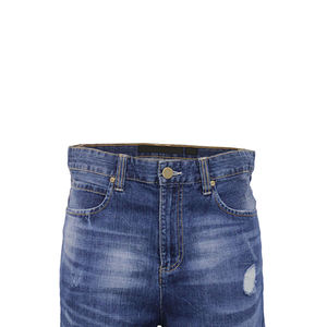 Shorts décontractés en toile et denim tricotés pour hommes, motif uni tendance, respirants, anti-plis, écologiques, avec boutons, services OEM - Product Image 4