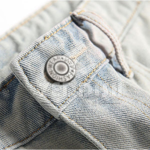 Shorts en jean sur mesure de style nouveau, couleur unie, effet usé, fabriqués au Pakistan - Product Image 4