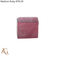 Nano Lab Grown Rough # Nanosital synthétique créé en laboratoire, couleur rouge rubis moyen, taille gemme, TB 20
