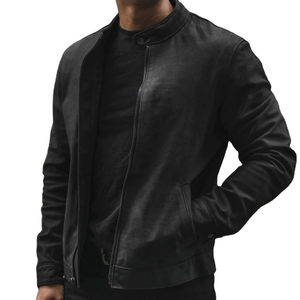 Chaqueta de cuero para hombre, precio de fábrica, chaqueta impermeable de cuero para motocicleta de la mejor calidad para hombre con logotipo personalizado para hombre - Product Image 1
