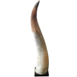 Soporte de cuerno para beber vikingo de estilo animal tallado pulido artesanías naturales con borde de latón para decoración del hogar - Product Image 4