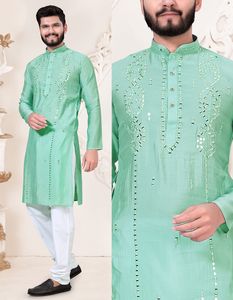 Kurta Mens kurta Diwali ฟอยล์สีทองรายละเอียดเทศกาลพรีเมี่ยม - Product Image 6