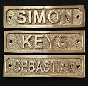Handcrafted Gold Finished Brass <b>Sign</b> Plate for Home Hotel Door Customized Design Top Selling Brass <b>Sign</b> <b>Plaque</b> For Interior - Product Image 3