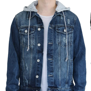 Veste en jean brodée de qualité supérieure Green Swift Industries, style moderne, portable et lavable - Product Image 5