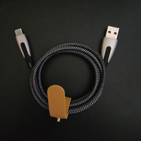 Cables USB a 8 Pines con Indicador LED, Trenzados de Tela, Sin Enredos, Macho a Hembra, para iOS, Más Populares en Existencia
