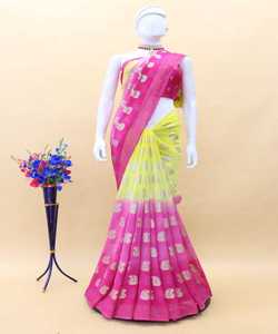 Sarouel indien satan — vêtement de fête de mariage pour femme, nouvelle collection de styliste, georgette, broderie en soie, avec chemisier - Product Image 3