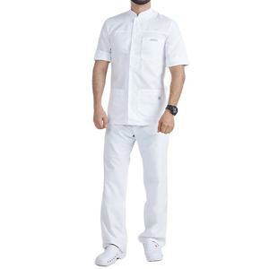 Uniforme médico para hombre, uniforme médico de enfermera, conjunto de pantalón superior, proveedores OEM, conjunto de uniforme suave elástico para hombre, conjunto de poliéster transpirable - Product Image 6