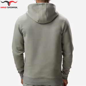 Sweats à capuche unis élégants pour hommes survêtements grande taille personnalisés à fermeture éclair à la mode hiver rue 100% coton brodé printemps - Product Image 2