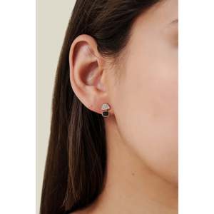 Luxury Women's 14K Gold <b>Drop</b> <b>Earrings</b> with <b>Sapphire</b> Stones - Product Image 2