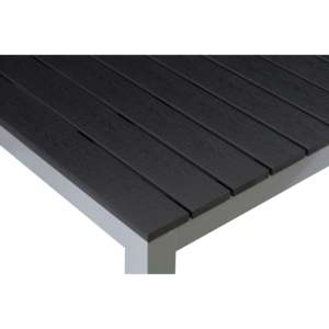 Tavolo da pranzo esterno con struttura in alluminio con stecche in legno in plastica Look Teak 47.2X29.5 tavolo rettangolare - Product Image 2