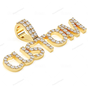 GRA Certified 925 <b>Silver</b> <b>Letter</b> Pendant Moissanite Jewelry Manufacturer From India Hip Hop Name Pendant Custom Jewelry For Mens - Product Image 1