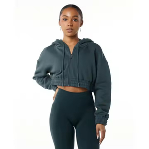 Meilleures ventes de sweats à capuche pour femmes Derniers designs de vêtements décontractés longs avec col à capuche Plus Size pour l'hiver Prix bon marché Personnalisation - Product Image 1