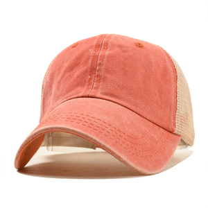 Tucker Hats Blank 6 Panel Hat Trucker Gorra de béisbol de malla desgastada Gorra de camionero de algodón lavado de alta calidad - Product Image 2