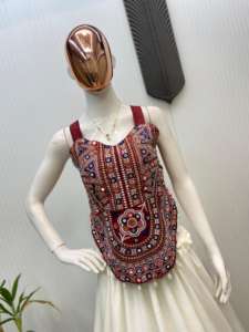 Heavy Designer Navratri Lehanga Choli Mujer Chica Colección De Indian Boutique Festival Exclusivo banquete de boda Ropa étnica - Product Image 4