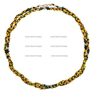 Perles de résine de couleurs personnalisées Artisan indien Produit de qualité supérieure Finition brillante ovale pour brins de bijoux de mariage pour cadeaux chrétiens - Product Image 1