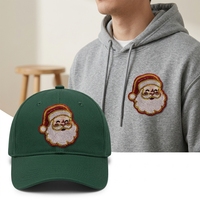 Nouveaux Patchs Thermocollants Personnalisés 2026 Grand Père Noël Brodés de Paillettes pour Vêtements et Chapeaux