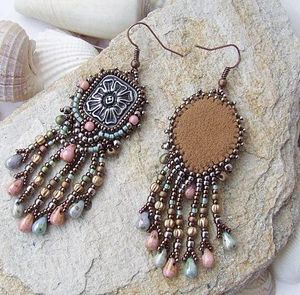 Boucles d'oreilles avec perles en céramique, boucles d'oreilles multi-perles personnalisées, bijoux de fête pour femmes, au meilleur prix, boucles d'oreilles perlées - Product Image 2