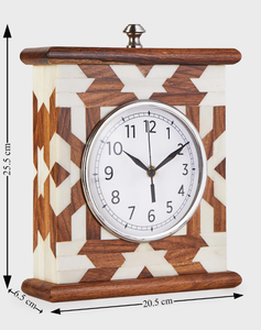 Ak Brass European Style Silent Desk Alarm <b>Clock</b> with Night Light Creative Analog <b>Table</b> <b>Clock</b> for Home Office and Kids Room - Product Image 3