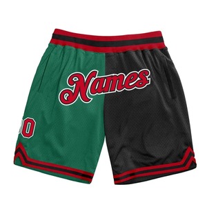 Custom basketball shorts breathable <b>mesh</b> athletic two-tone design elastic waistband drawstring stylish sports shorts activewear - Product Image 2