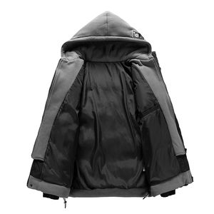 Veste matelassée à capuche d'hiver personnalisée de haute qualité pour hommes, vêtements utilitaires chauds d'extérieur - Product Image 3