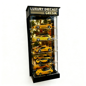 علبة عرض سيارة دييكاست فاخرة مع ضوء لغرفة تجميع العجلات الساخنة - Product Image 2