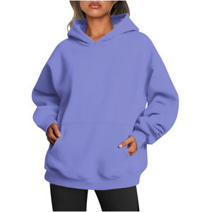 Sudadera con capucha de moda para mujer, jerséis básicos, sudaderas sueltas, sudaderas con capucha de Color sólido para mujer, sudaderas con capucha sólidas de gran tamaño - Product Image 3