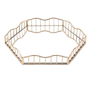 ถาดโลหะนิกเกิลสำเร็จรูปขนาดใหญ่ถาดโลหะสำหรับตกแต่งเสิร์ฟของตกแต่งบ้านโรงแรมมาพร้อมด้านบน - Product Image 4