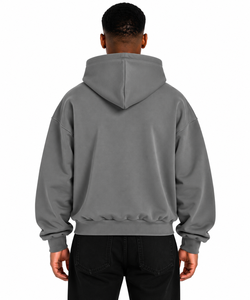 Sudadera Extra Grande para Hombre 100% Hecha en Italia, Ultrasuave de Polialgodón, Gris, para Invierno, Versátil para Cualquier Ocasión, con Bolsillo ODM - Product Image 2