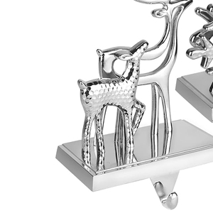 ชุดเครื่องประดับคริสต์มาสแบบกวางสีเงิน2ชิ้นของตกแต่งแบบอินเดีย - Product Image 3