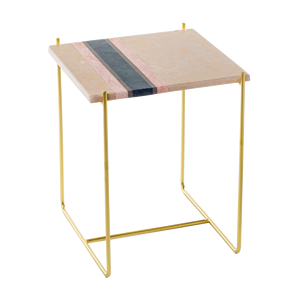 Mesa Cuadrada de Mármol Lyra con Base Dorada 5,250kg - Product Image 2