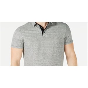 Polo da Uomo Alfani in Misto Lino Tessuto a Righe End-on-End Vestibilità Regolare Nero - Taglia S - Product Image 2