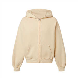 Venta al por mayor de sudaderas con capucha de los hombres en blanco de encargo del logotipo de impresión Puff con cremallera de gran tamaño sudaderas con capucha Unisex - Product Image 1