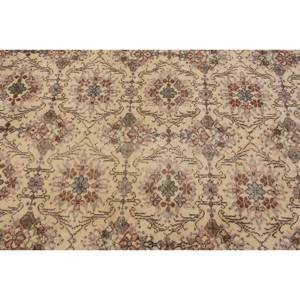 พรมขนสัตว์สีเบจสีน้ำตาลคลาสสิกขนาด3.9x6.9ฟุตทำด้วยมือแบบตุรกีการเย็บปะติดปะต่อกันเป็นรูปสี่เหลี่ยมผืนผ้าสำหรับห้องนั่งเล่นห้องนอนห้องโถงน้ำยาง4เมตร - Product Image 5