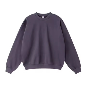 Sweat-shirt à col rond 100% coton pour hommes, personnalisé de luxe, épaules tombantes, T-shirt personnalisé de haute qualité à coupe carrée surdimensionnée - Product Image 2