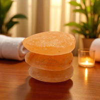 Vente en gros de pierres de massage ovales sculptées en sel de l'Himalaya 100% pur JOBAK, certifiées ISO, détoxifiantes, nettoyantes en profondeur, qualité supérieure