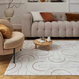Juego de Alfombras Geométricas Carmel Cream-Terra, Colección 6070 - Product Image 2