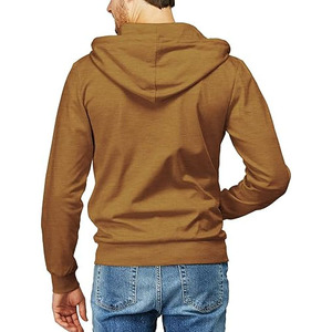 Sudadera con Capucha y Cremallera para Hombre, Color Sólido, Algodón French Terry, Estilo Casual para Otoño, Corte Regular, Sudadera con Cremallera Completa - Product Image 4