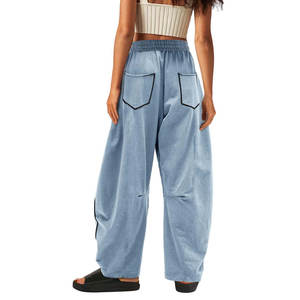 2025 haute qualité Baggy pantalons de survêtement pour femmes personnalisé poids lourd pantalon rayé ample survêtement femmes jambe large Baggy pantalons de survêtement - Product Image 2