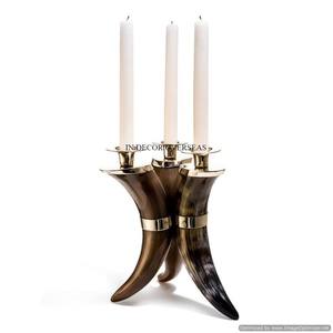 Lujosa calidad Metal Fancy diseño antiguo textura y chapado en oro conjunto de 2 portavelas de La India en precio impresionante - Product Image 6