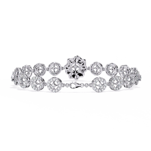 Fabulosa Pulsera de Diamantes Cultivados en Laboratorio de Oro de 18k, Elegantes Brazaletes de Diamantes - Product Image 2