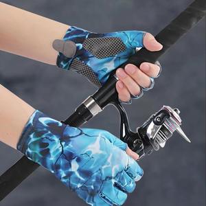 Vente en gros Gants de pêche à la mouche avec protection solaire sans doigts personnalisés Gants de pêche Uv50 + pour hommes et femmes - Product Image 2