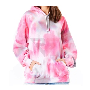 Servicio OEM de alta calidad Precio al por mayor Personalizado Hecho en fábrica 100% Algodón Elegante Top Pullover Tie Dye Mujeres Sudaderas con capucha - Product Image 3