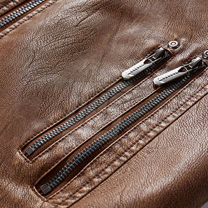 Veste en cuir pour hommes de style vintage avec texture et fermeture à glissière pour le nouveau design de la veste d'hiver pour hommes - Product Image 6